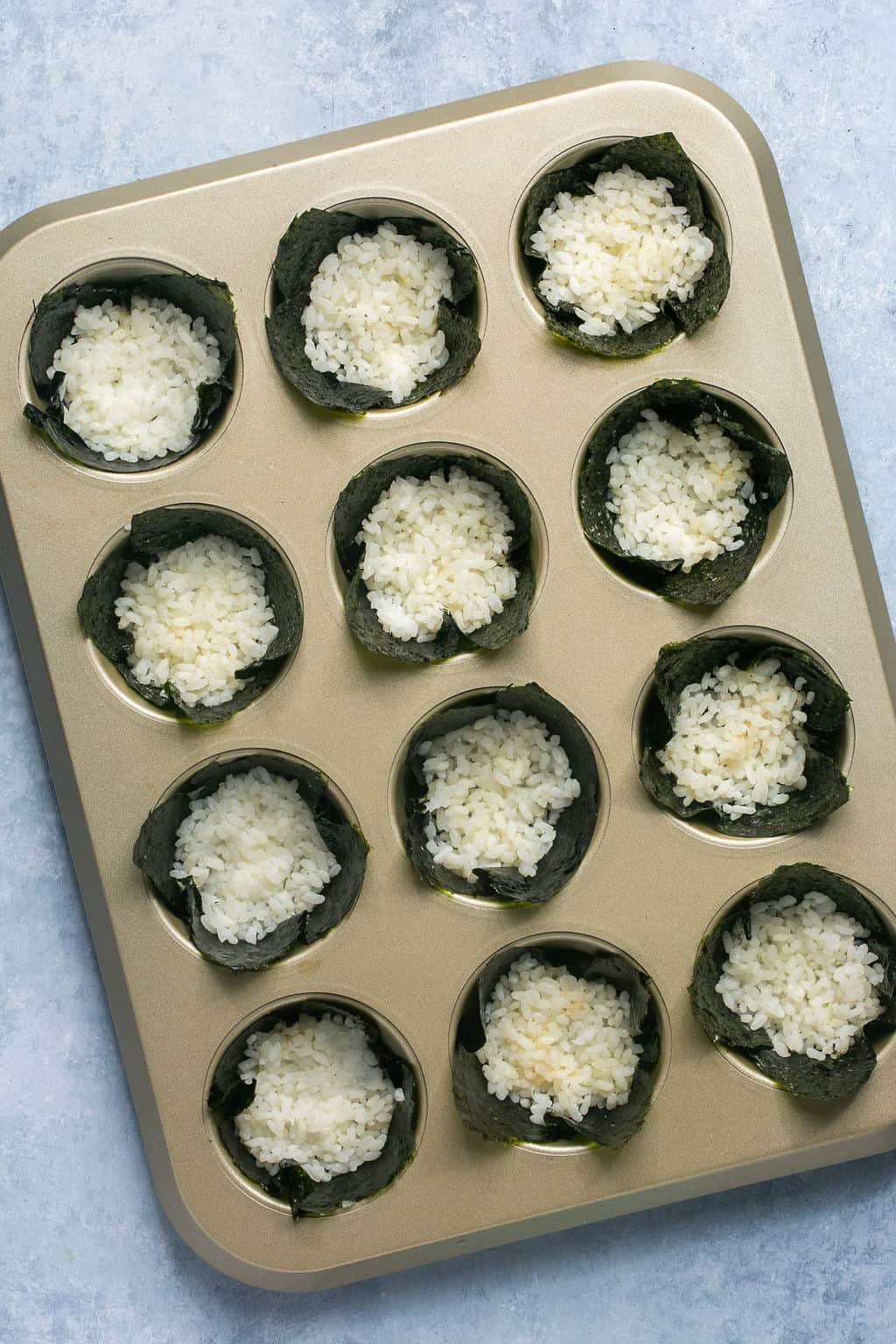 Baked Salmon Sushi Cups | Lauren Fit Foodie