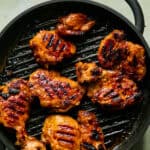Huli Huli Chicken on a grill pan.