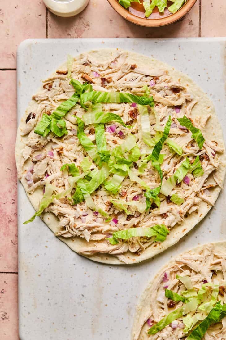 Chicken Caesar Pinwheels
