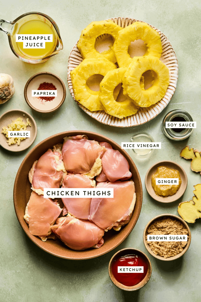Ingredients for Huli Huli Chicken.