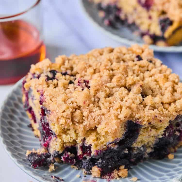 Blueberry Muffin Pancake Bake on a small plate.