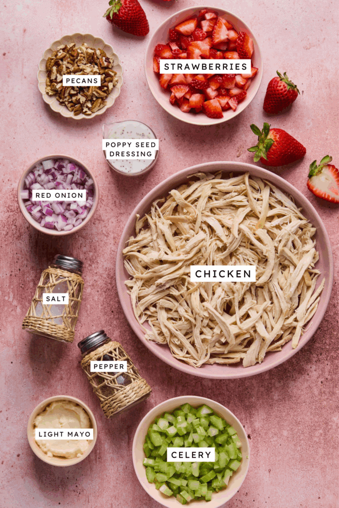 Ingredients Strawberry Poppyseed Chicken Salad.