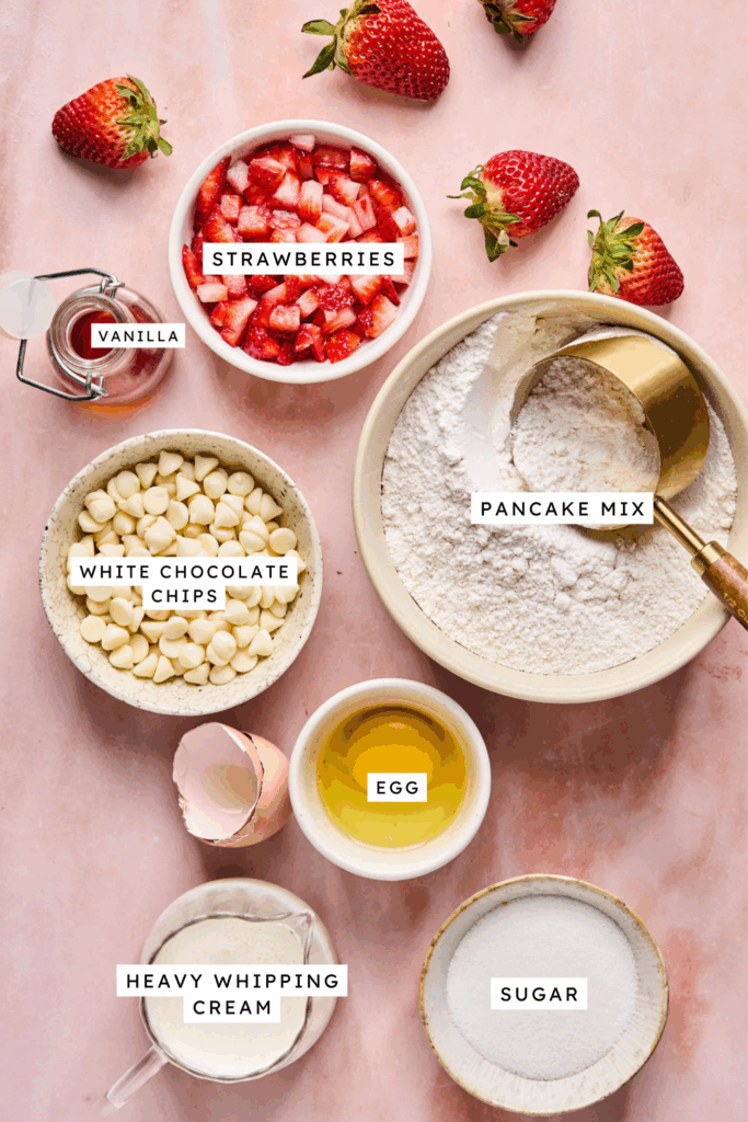 Ingredients for Pancake Mix Scones.