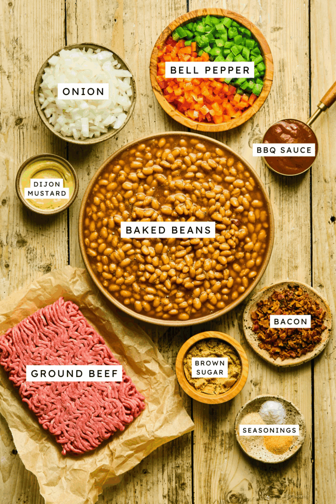 Ingredients for Cowboy Baked Beans