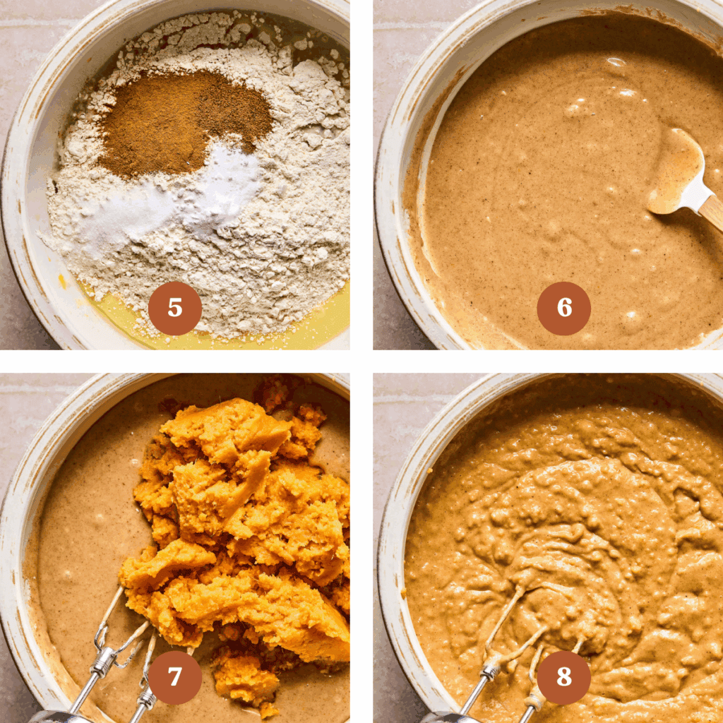 How to make Mom's Sweet Potato Bread (Process steps).