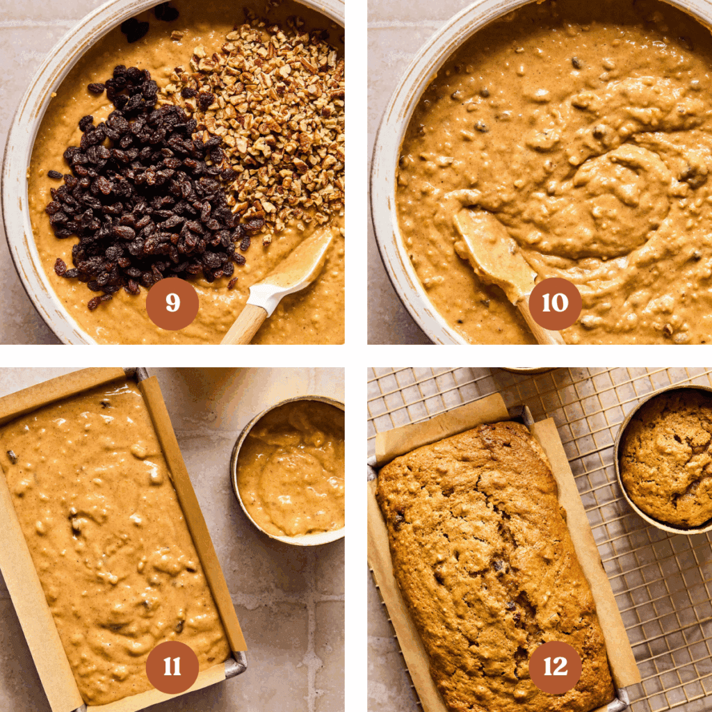 How to make Mom's Sweet Potato Bread (process steps).