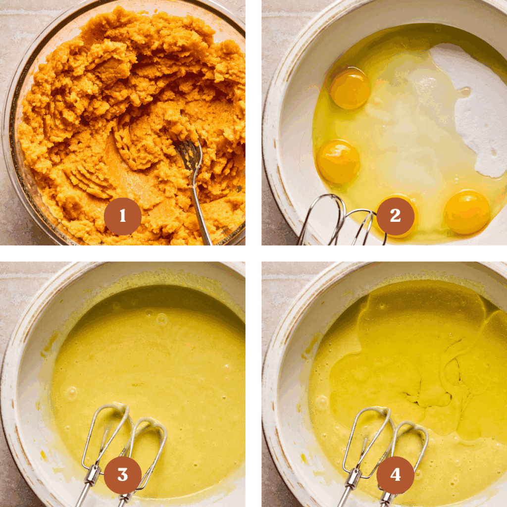 How to make Mom's Sweet Potato Bread (Process Steps).