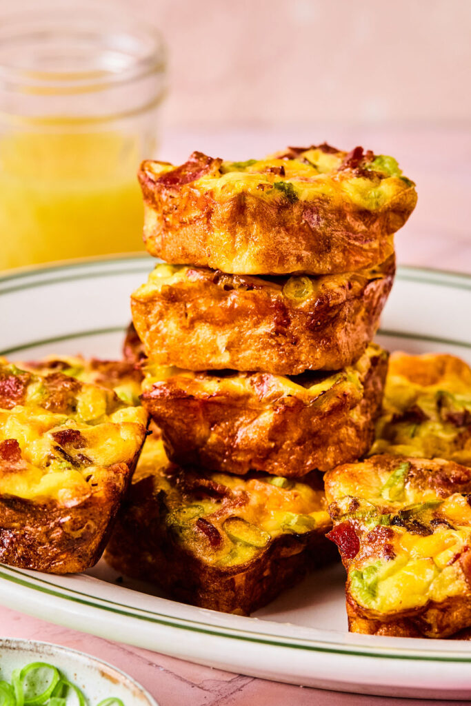 Sweet Potato Bacon Egg Bites on a tray.