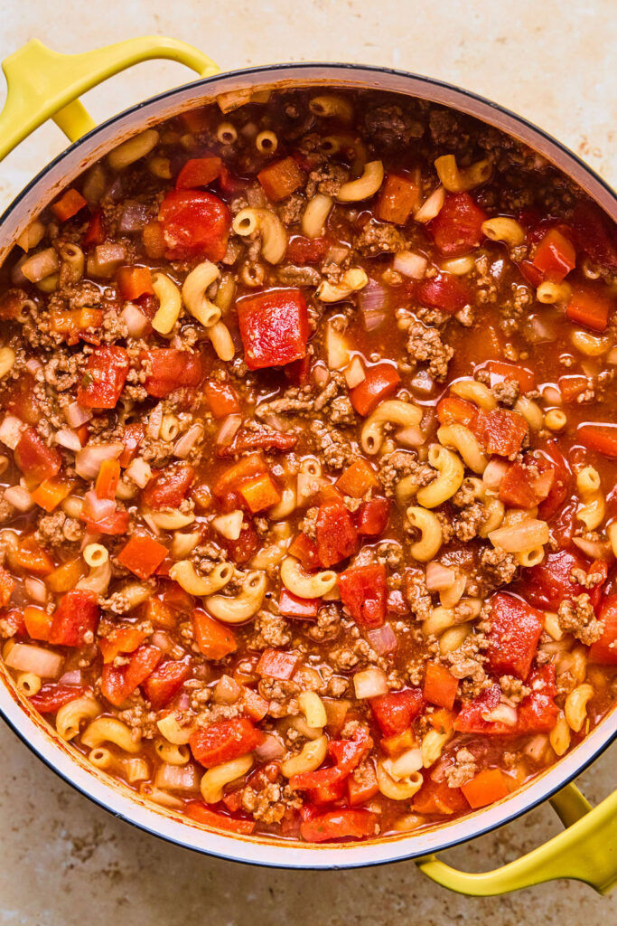 American Goulash in a pot.