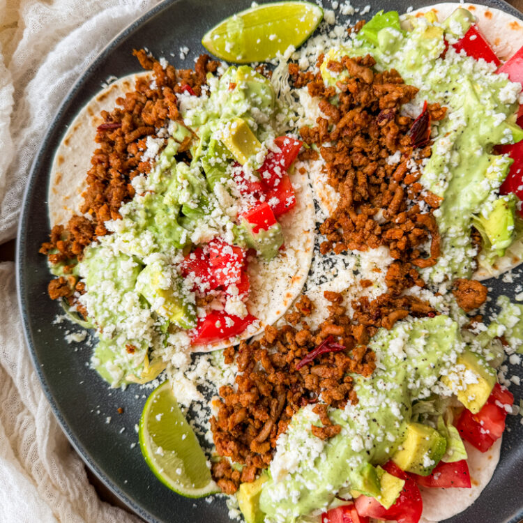 Chipotle Turkey Street Tacos on a plate.