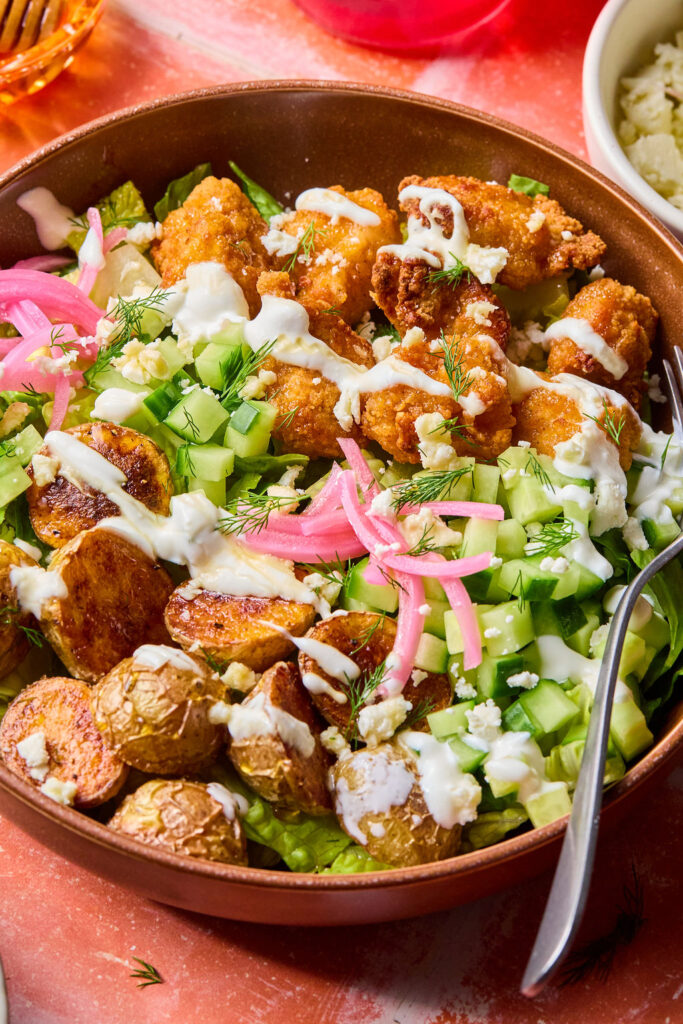Crispy Chicken Bowls with Whipped Feta.