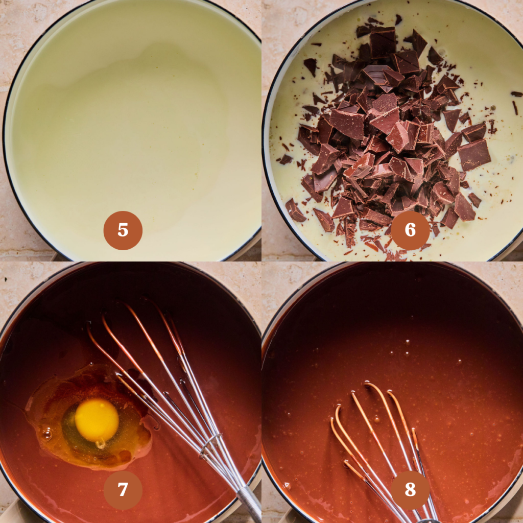 How to make Milk Chocolate Pretzel Tart (process steps).