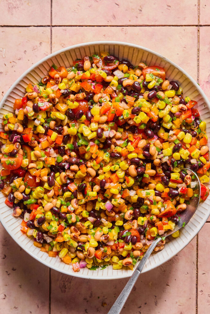 Rainbow Cowboy Caviar in a large bowl.