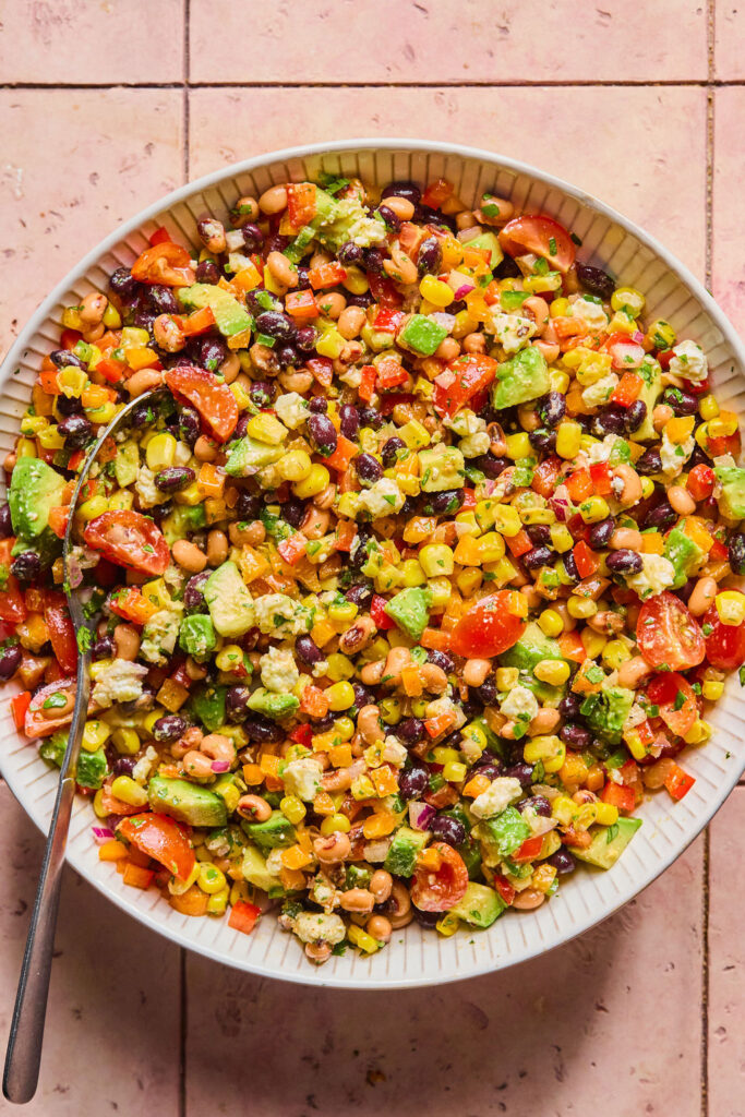 Rainbow Cowboy Caviar in a large bowl.
