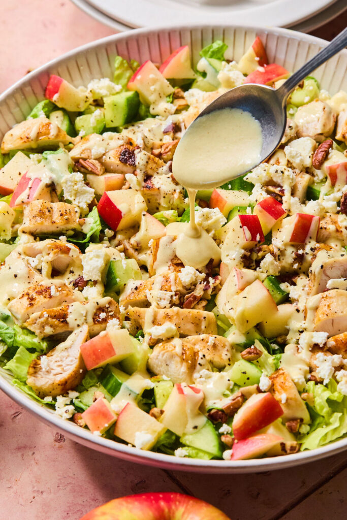 Honey Mustard Chicken Apple Salad in a large bowl.