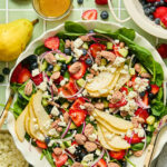 Rainbow Spinach Summer Salad in a bowl.